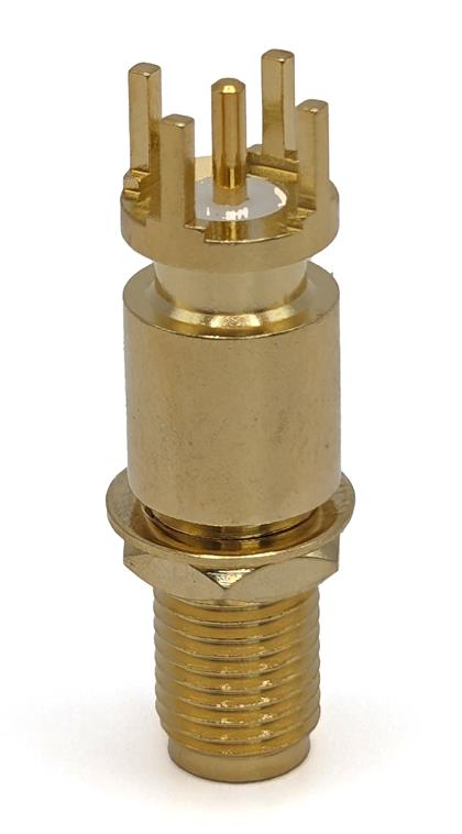 BU-1420701421 - Straight SMA Bulkhead Connector for 0.62" Circuit Boards (Pack of 26)