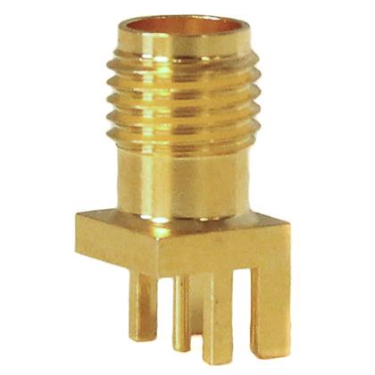 BU-1420711841 - Brass Gold-Plated Female SMA Connector, RoHS Compliant (Pack of 20)