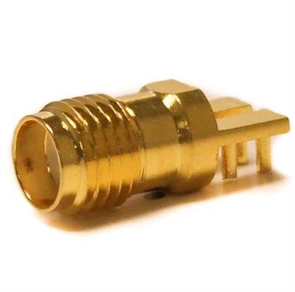 BU-1420761801 - Gold-Plated Female SMA Jack Connector, 50 Ohm Edge Mount (Pack of 20)
