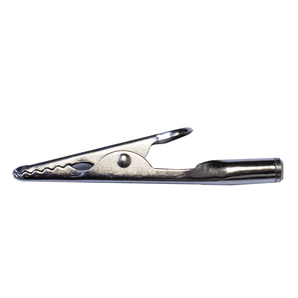 BU-61 - Nickel-Plated Alligator Clip with Cage Spring Barrel, 0.080" Compatible (Pack of 35)