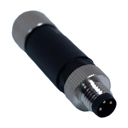 BU-8ZU01 - IP67 M8 Connector, 3-Position Male for 22-26 AWG (Pack of 7)