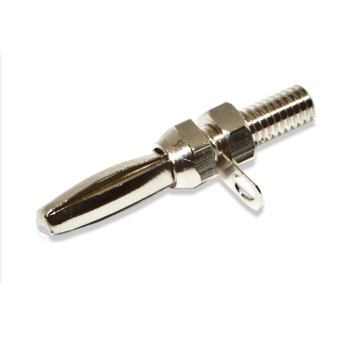 BU-P3264 - 4mm Banana Plug with 8-32 Threaded Stud and Solder Tab (Pack of 6)