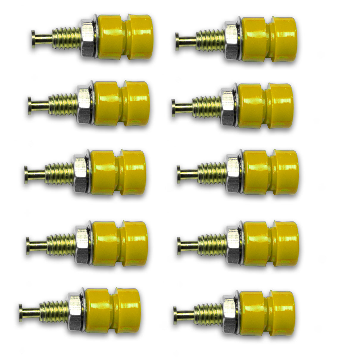 BU-P3542-4 - Pack of 10 Insulated Pin Tip Jacks for 0.25" Panels (Pack of 4)