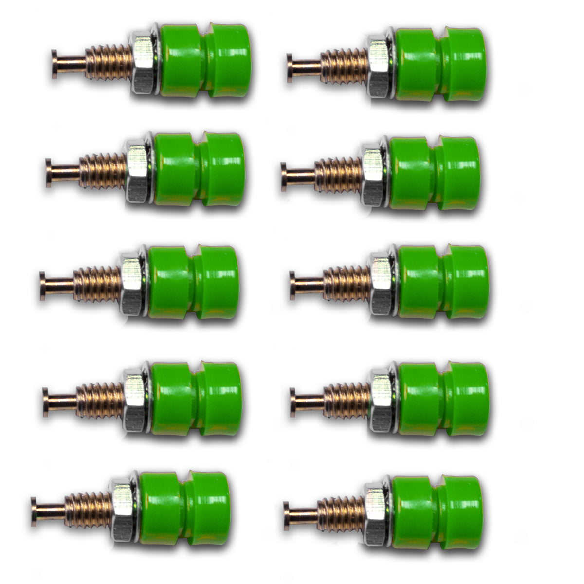 BU-P3542-5 - 10-Pack Insulated Panel Mount Pin Tip Jacks (Pack of 4)