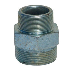 GMS-200-DP - High-Pressure Male Spud Fitting - 2-1/2 in NPSM x 2 in NPT, Malleable Iron