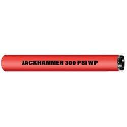 JACK-075R-50 - 3/4 in x 50 ft Red Reinforced Air Hose for Jackhammers, 300 psi