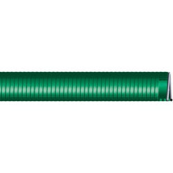 SATO-600 - 6 in x 100 ft Green PVC Reinforced Suction Hose with 6.75 in OD