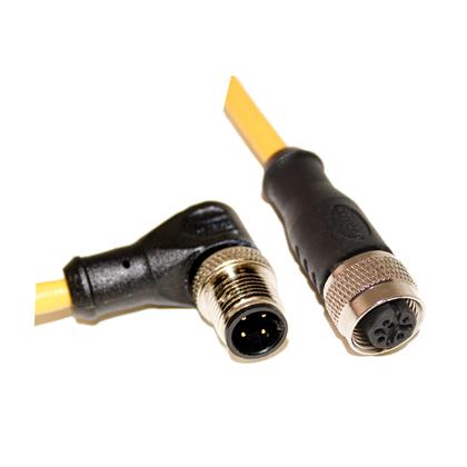 C4BC05M002 - 2M M12 Cordset, 22 AWG with Right Angle Connector (Pack of 6)