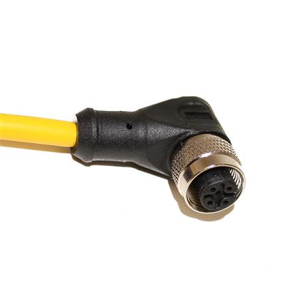 C4D10M010 - 10M M12 Cordset, 4-Position Right Angle Female Connection (Pack of 4)