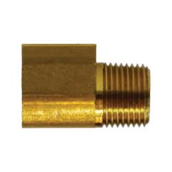 49I-5B - Brass 90° Elbow Fitting, 5/16 in Female Inverted Flared x 1/4 in MNPTF for Hydraulic Applications