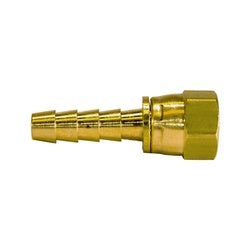 32394C - 5/8 in x 5/8 in Crimp-Style Dual Seat Flare Swivel Adapter in Machined Brass