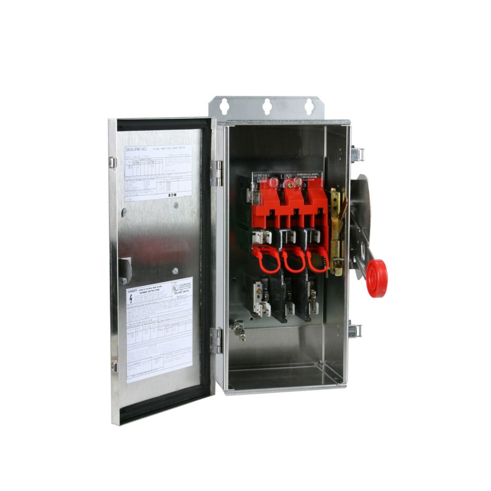30A 600V 3 Pole Fusible Heavy Duty Safety Switch DH361FWK