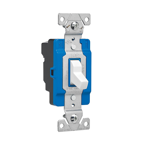 Three Wire Modular Toggle Switch Single Pole White EZ1201W