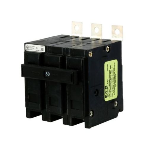 240V Three-Pole 80A Bolt-On QBHW Circuit Breaker QBHW3080H