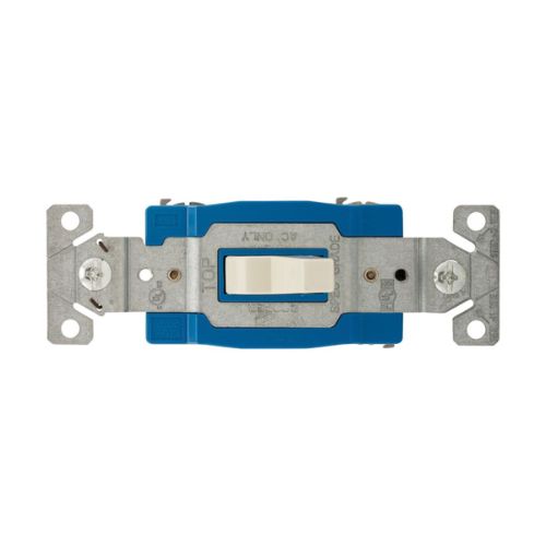 Three Pole Multi Wire Toggle Switch Light Almond EZ1203LA