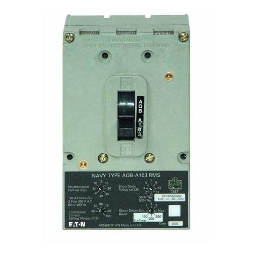 Three Pole Naval Shipboard Molded Case Circuit Breaker 1376D96G02