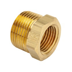 110-84 - 0.81in Hex Bushing, 1/2in Male NPTF x 1/4in Female NPTF, Brass Construction