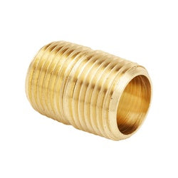 112-12 - 3/4-in Male NPTF Close Nipple, Brass, 1.38 in Length