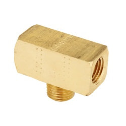 131-4 - 1/4-in Female NPTF x 1/4-in Female NPTF x 1/4-in Male NPTF Brass Branch Tee Fitting