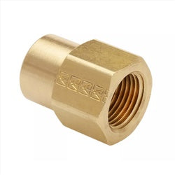 23312X8 - 3/4-in x 1/2-in Brass Reducing Pipe Coupling with Female NPTF Threads