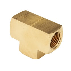 23700X12X8 - Brass Reducing Tee - 3/4-in NPTF x 3/4-in NPTF x 1/2-in NPTF