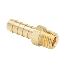 29-34 - Brass Adapter 3/16-in Hose Barb x 1/4-in Male NPTF, 1.37 in Length, 150 psi