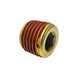 28094VS - Brass Countersunk Hex Plug, 1/4 in Male NPTF, 0.26 in Hex Size, 1200 psi, -65 to 250°F
