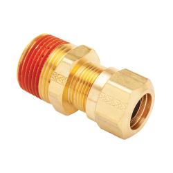 NT68-108VS - Brass Adapter 5/8 in OD x 1/2 in Male NPTF, 150 psi, -40 to 200 °F