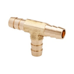 29T-6 - Forged Brass Hose Barb Tee Fitting - 3/8-in x 3/8-in x 3/8-in, 150 psi, -40 to 160 ˚F