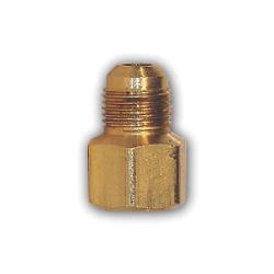 LF46-64 - 3/8 in SAE 45° Male Flared to 1/4 in FPT Lead-Free Brass Adapter