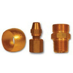 NT72-108VS - Brass Branch Tee with Vibraseal - 5/8 in OD x 1/2 in OD x 1/2 in MNPT
