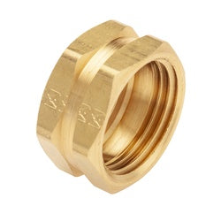 GHNH - 3/4 in Female Connection Brass Hex Nut, 1.18 in Hex Size, 0.61 in Length