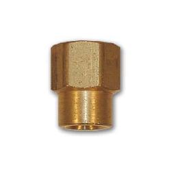 LF119-42 - Lead-Free Brass Reducing Coupling, 1/4 in FPT x 1/8 in FPT, Hex Size 0.62 in
