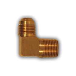LF249X4X6 - 90° Elbow Fitting - 1/4 in SAE 45° Male Flared x 3/8 in MPT, Lead-Free Brass