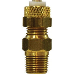 02692-0604 - Brass Quick Disconnect Adapter - 3/8 in Flareless to 1/4 in Flareless Connections