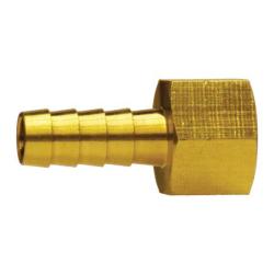 32058 - Brass Rigid Female Adapter - 3/8 in Hose Barb x 1/4 in Female NPTF