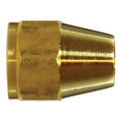 10017L - Brass 3/8-in SAE Flare Hex Short Rod Nut, 3/4-in Hex Size, 0.77 in Length