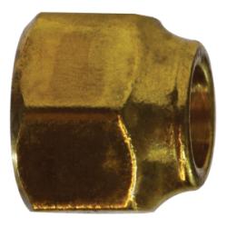 10047 - 3/8-in SAE Flare Heavy Hex Forged Nut, Brass, 0.88 in Hex Size, 0.72 in Length