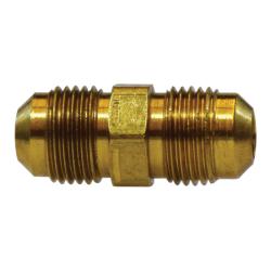 U2-10 - 5/8 in SAE 45° Flared Brass Union for High-Pressure Hydraulic Tubing
