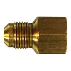 10228L - Brass Light Pattern Adapter 1/4-in Male Flared x 1/8-in FNPTF, 1.03 in Length, 0.56 in Hex