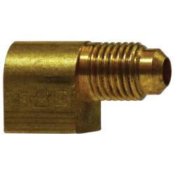 10313B - 90-Degree Brass Elbow Fitting, 1/4 in Male Flared x 1/8 in FNPTF