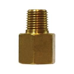 10441 - Brass 45-Degree Flare Adapter 1/4-in Female SAE x 1/4-in Male NPTF, 1.01 in Length, 1400 psi