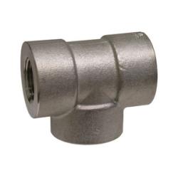 105256 - 1-1/4 in FPT Stainless Steel Pipe Tee Fitting, 3000 lbs Rating