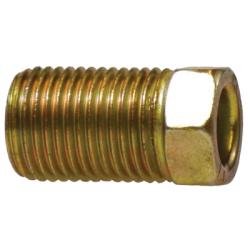 12010 - 1/4-in Male Inverted Flared Long Nut, 0.43-in Hex, Steel, 0.81-in Length, 1400 psi