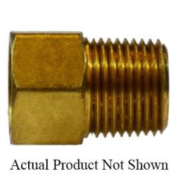 12051 - 1/2-in Female Inverted Flared x 1/2-in Male NPTF Brass Adapter, 1.06 in Length, 750 psi, -65 to 250°F