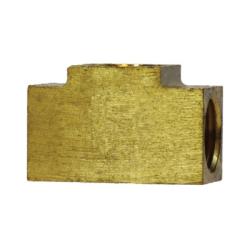 12087 - Brass Union Tee Fitting, 1/4 in Inverted Flared, 1400 psi, -65°F to 250°F