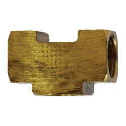 12130 - Brass Branch Tee - 3/8-in Female Inverted Flared x 3/8-in Female Inverted Flared x 1/4-in FNPTF