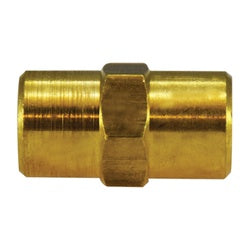 12344 - 1 in Long Brass Brake Line Union - 3/16 in Female Inverted Flared x 3/16 in Female Inverted Flared