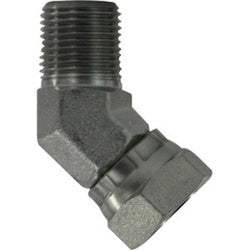150344 - 1/4-in Male NPTF x 1/4-in Female NPSM 45-Degree Swivel Steel Adapter Elbow