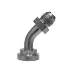 17032420 - 1-1/2-in Male JIC x 1-1/4-in Code 61 Flange 45-Degree Steel Adapter Elbow